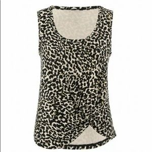 Cabi knotty tank Size M leopard print